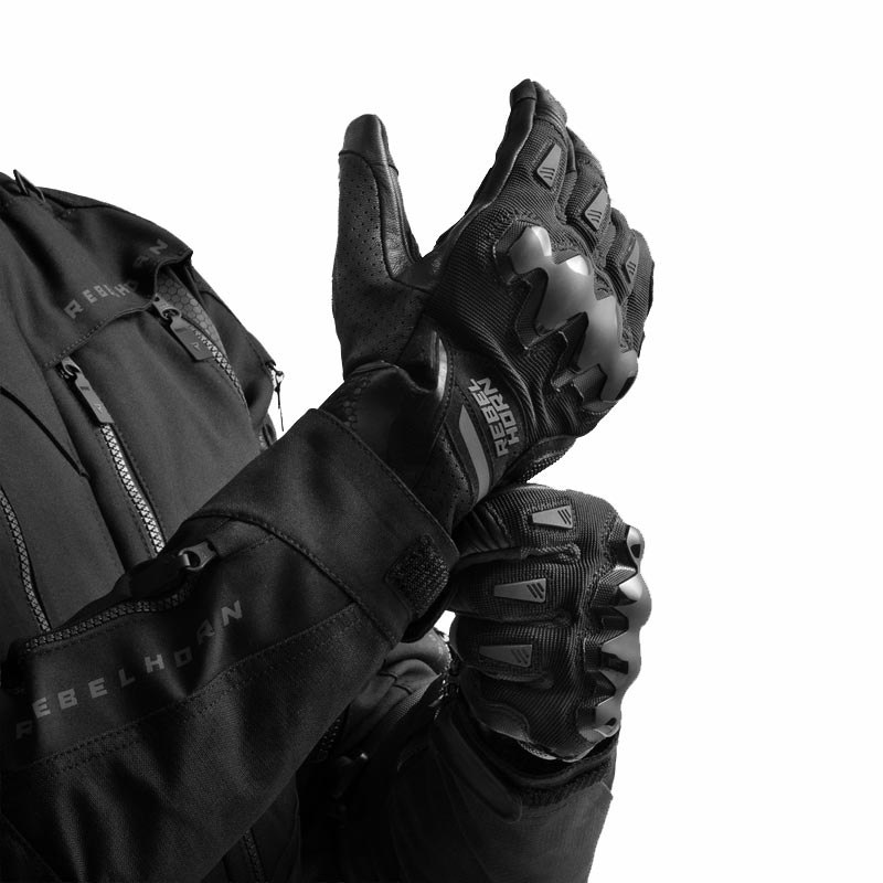 Guantes de moto Rebelhorn Defender negros