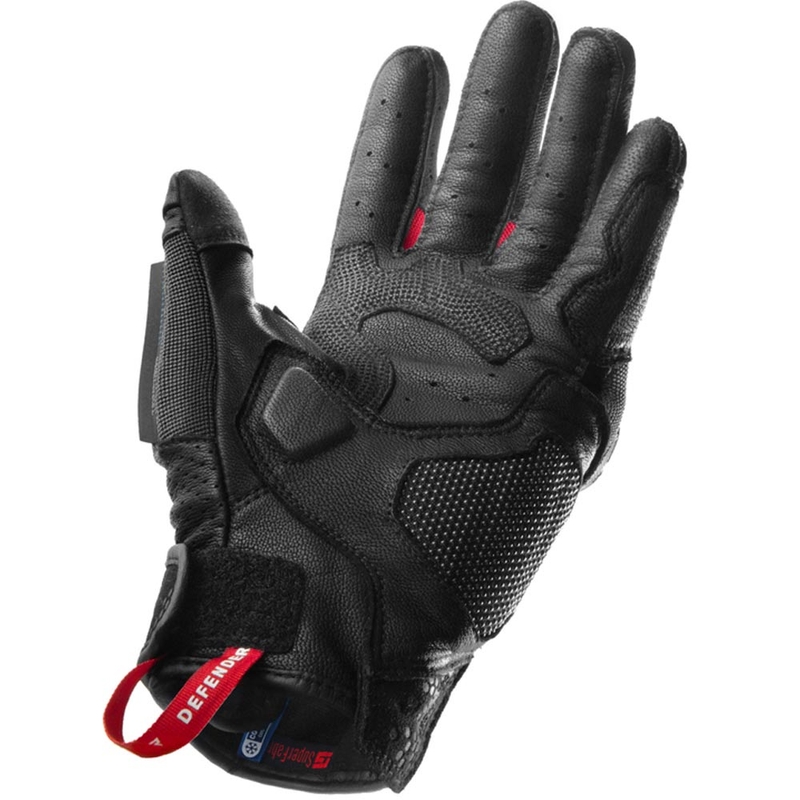 Guantes de moto Rebelhorn Defender negro-rojo
