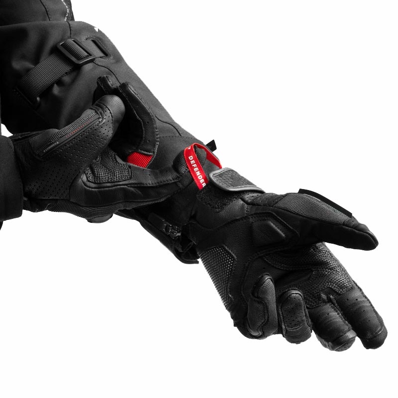 Guantes de moto Rebelhorn Defender negro-rojo