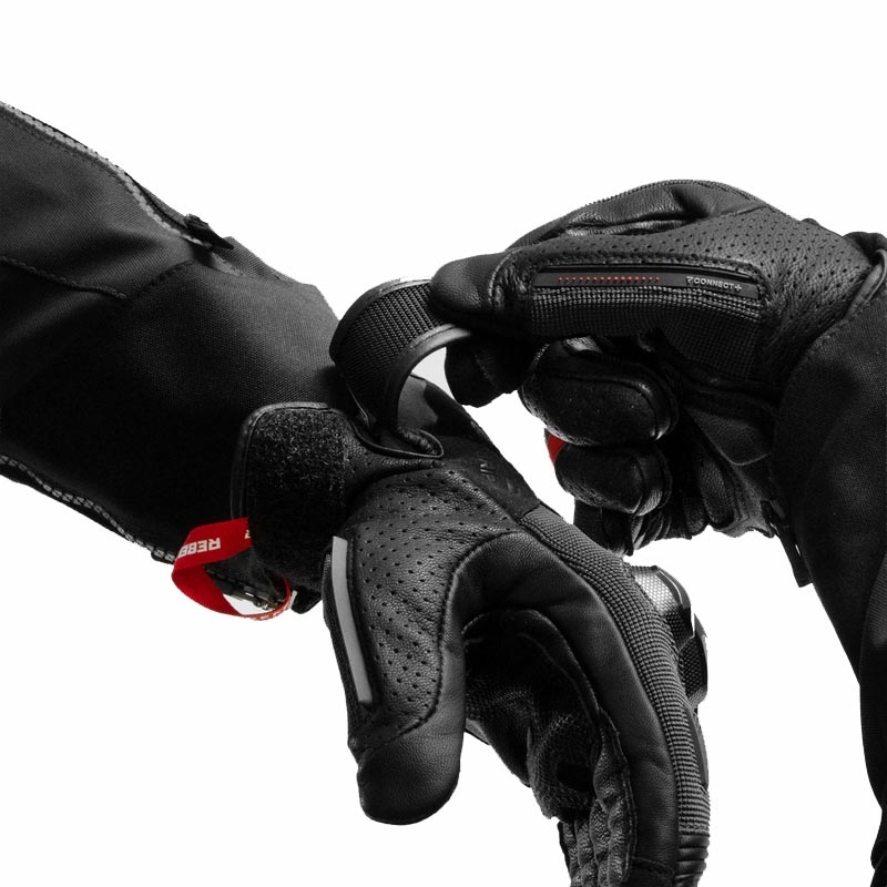 Guantes de moto Rebelhorn Defender negro-rojo