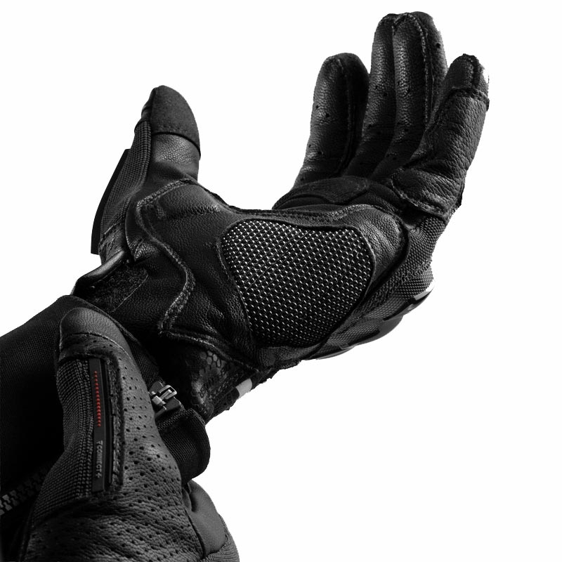 Guantes de moto Rebelhorn Defender negro-rojo