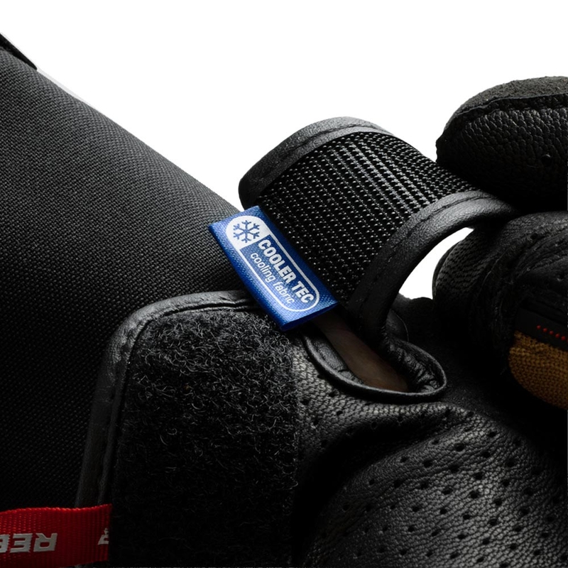 Guantes de moto Rebelhorn Defender color arena, negro y rojo