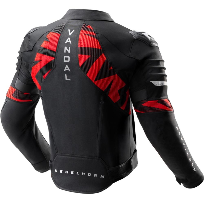 Chaqueta de moto Rebelhorn Vandal 2 negra y roja