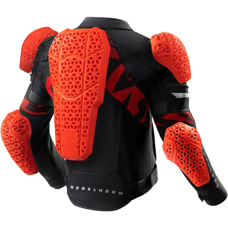 Chaqueta de moto Rebelhorn Vandal 2 negra y roja