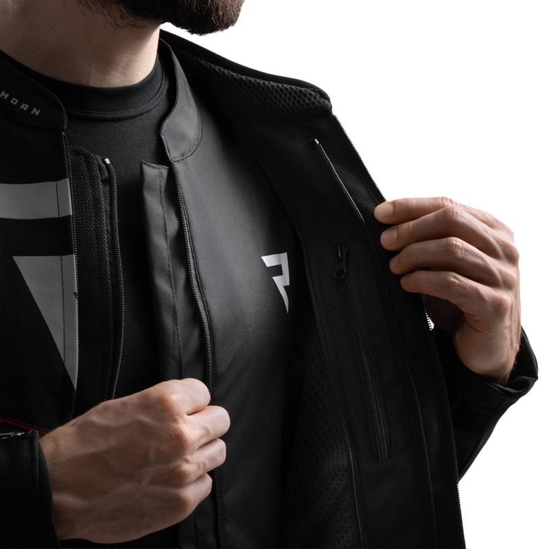Chaqueta de moto Rebelhorn Vandal 2 negra y roja