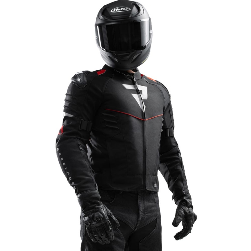Chaqueta de moto Rebelhorn Vandal 2 negra y roja