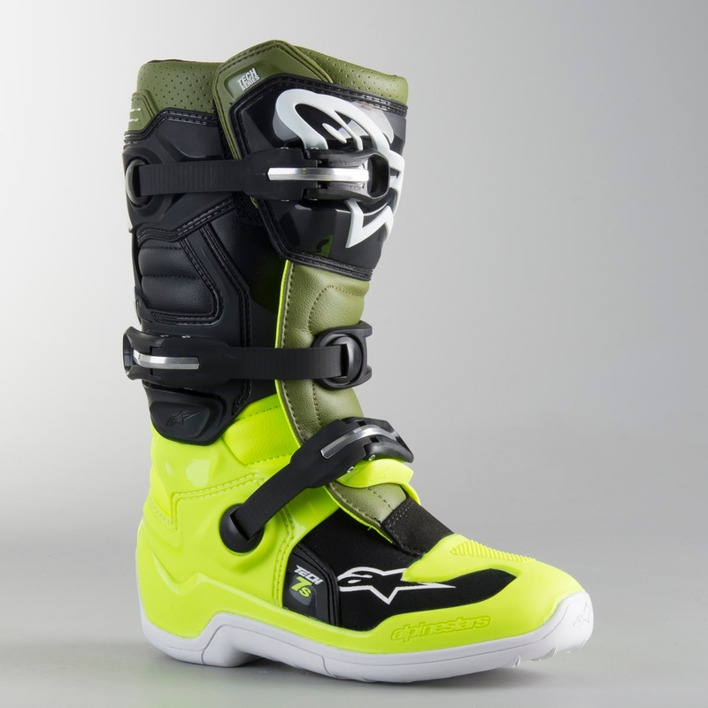 Dětské boty na motorku Alpinestars Tech 7 S černo-zeleno-fluo žluté