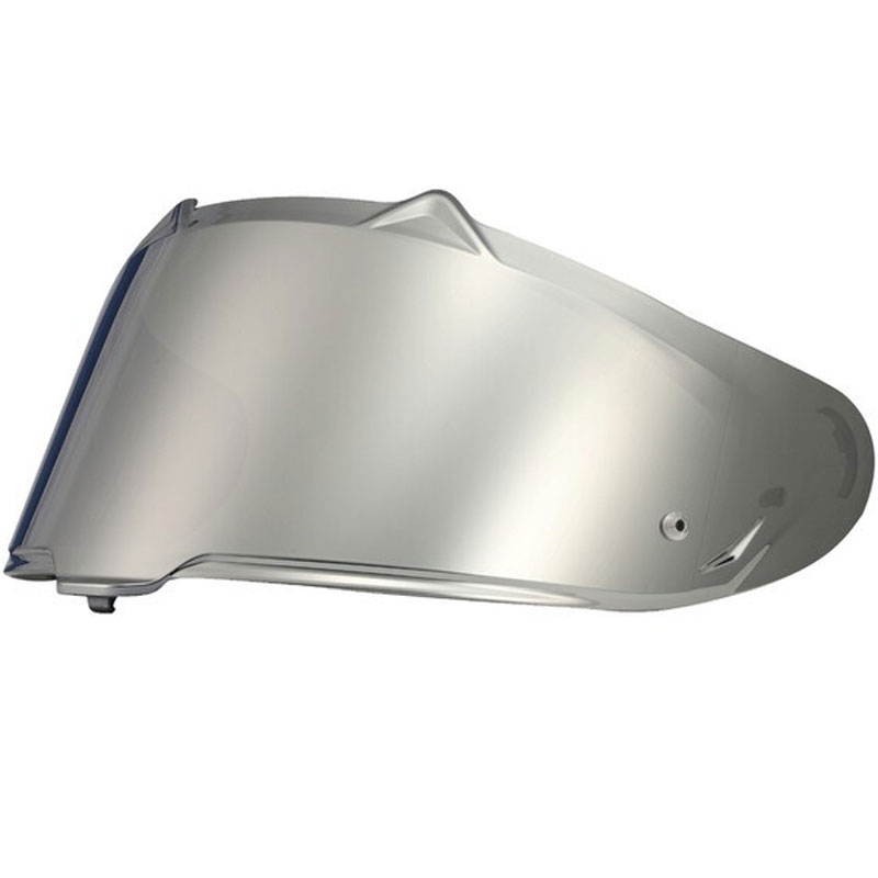 Visera para cascos de motocicleta LS2 FF807/FF817, forma triangular, iridio plateado.