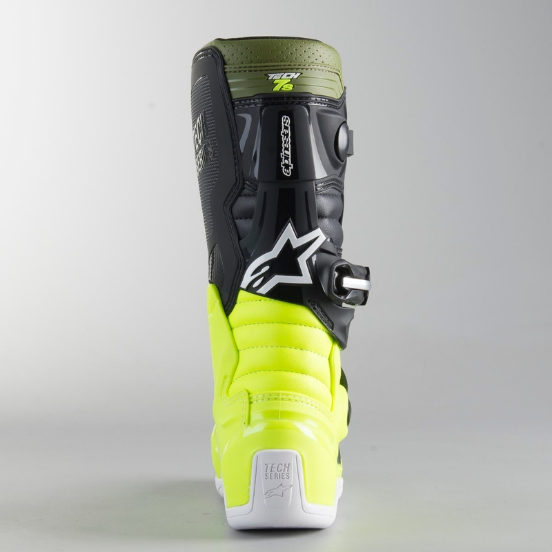 Dětské boty na motorku Alpinestars Tech 7 S černo-zeleno-fluo žluté
