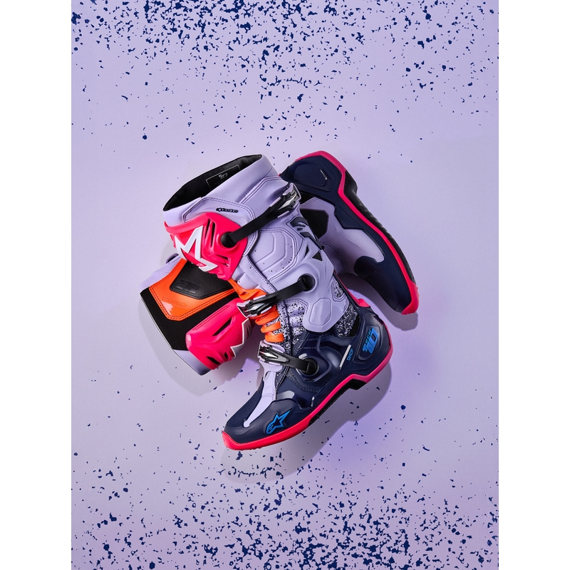 Botas de motocross Alpinestars TECH 10 Limited Edition Records en color negro