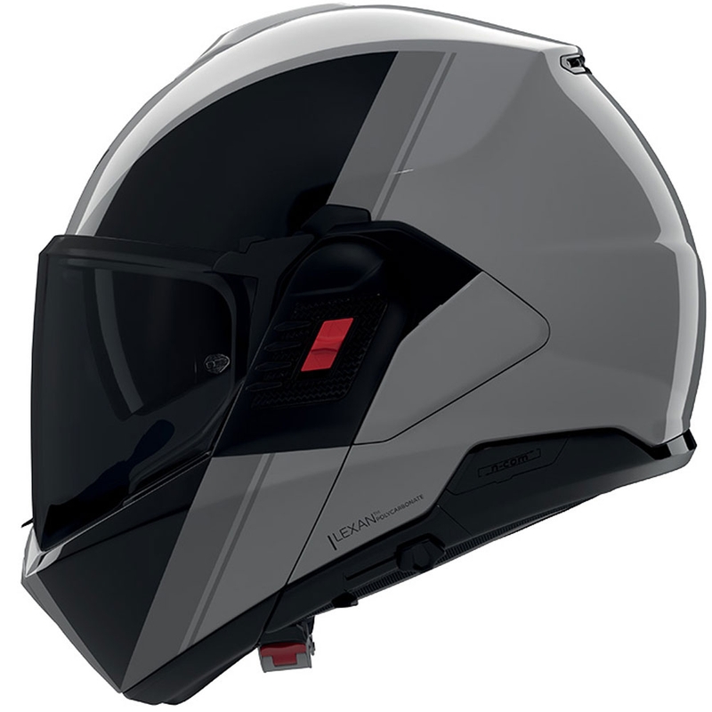 Casco de moto abatible Nolan N120-1 Verniciatura Speciale 355 gris-negro brillante