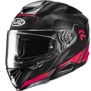 Casco integral de moto HJC RPHA 72 Carbon Fynex MC1 negro-rojo