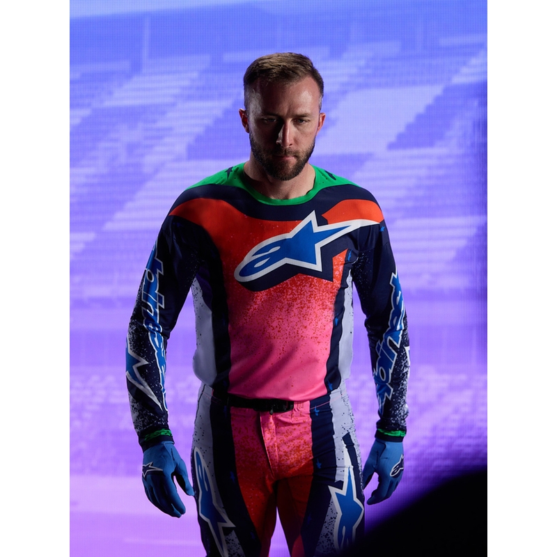 Pantalones de motocross Alpinestars Supertech Limited Edition Records grises