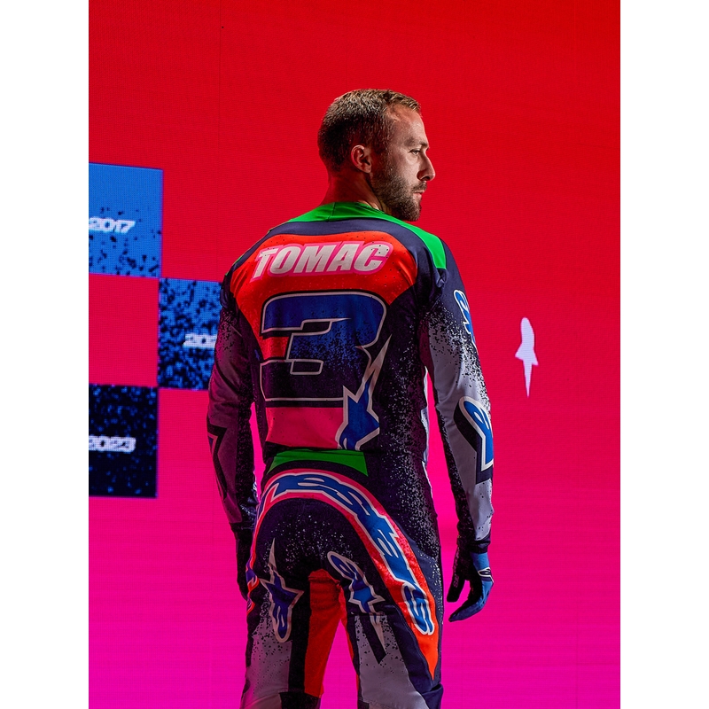 Pantalones de motocross Alpinestars Supertech Limited Edition Records grises