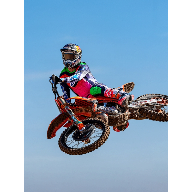 Pantalones de motocross Alpinestars Supertech Limited Edition Records grises