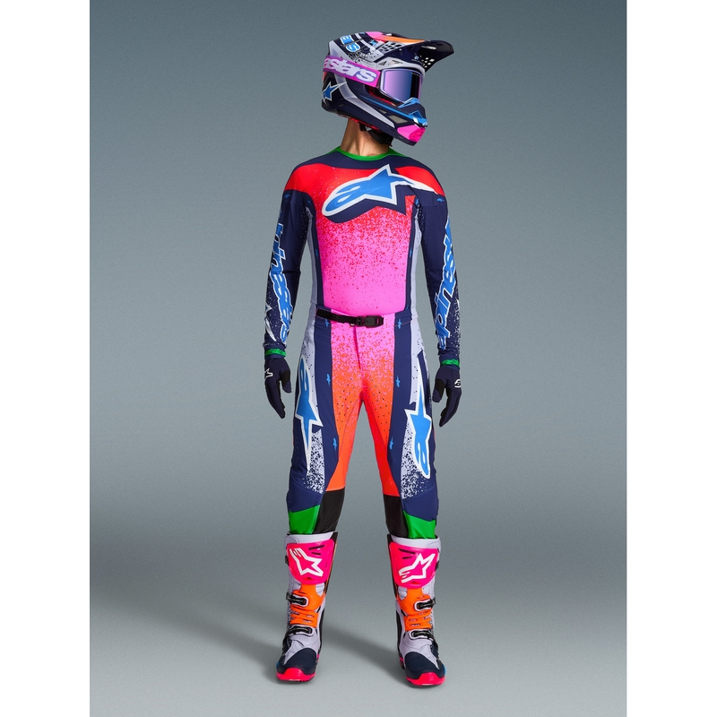 Pantalones de motocross Alpinestars Supertech Limited Edition Records grises