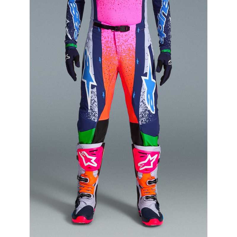 Pantalones de motocross Alpinestars Supertech Limited Edition Records grises