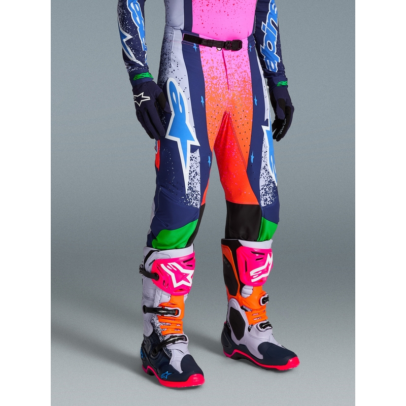 Pantalones de motocross Alpinestars Supertech Limited Edition Records grises