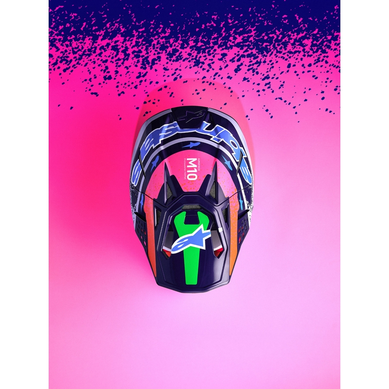 Casco de motocross Alpinestars Supertech S-M10 Limited Edition Records gris