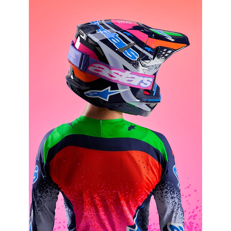 Casco de motocross Alpinestars Supertech S-M10 Limited Edition Records gris