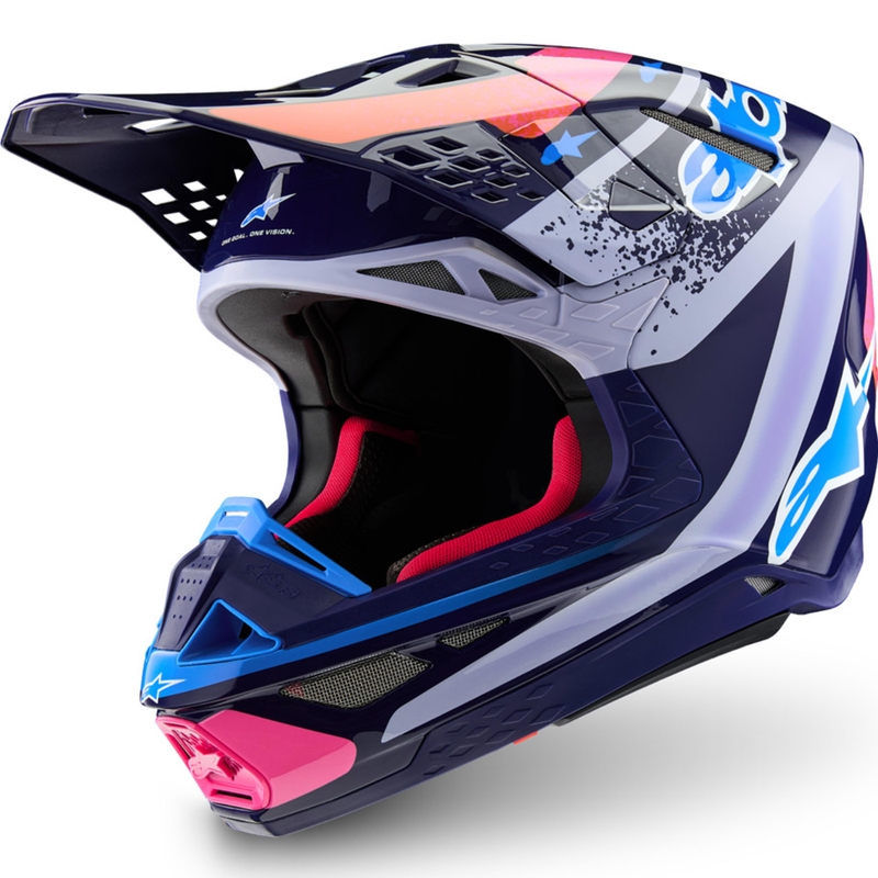 Casco de motocross Alpinestars Supertech S-M10 Limited Edition Records gris