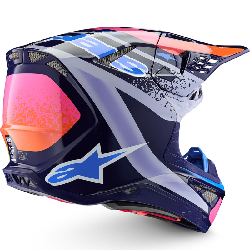 Casco de motocross Alpinestars Supertech S-M10 Limited Edition Records gris