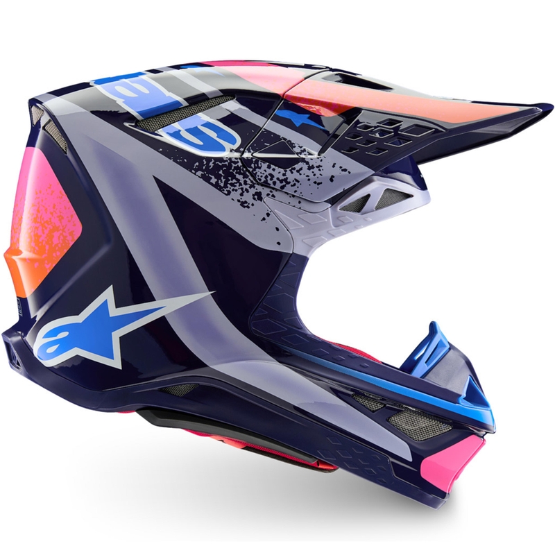Casco de motocross Alpinestars Supertech S-M10 Limited Edition Records gris