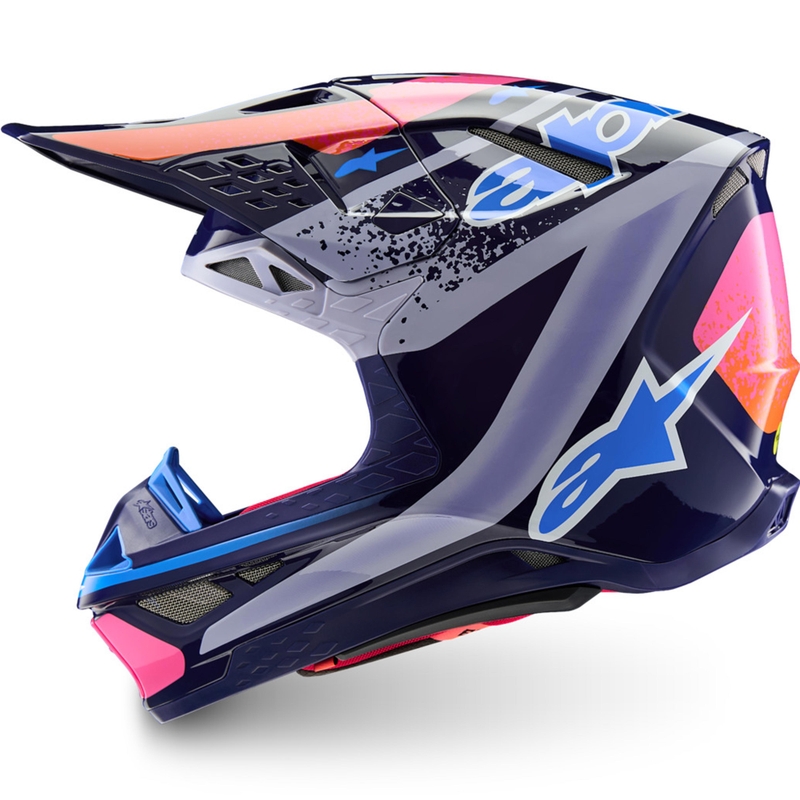 Casco de motocross Alpinestars Supertech S-M10 Limited Edition Records gris