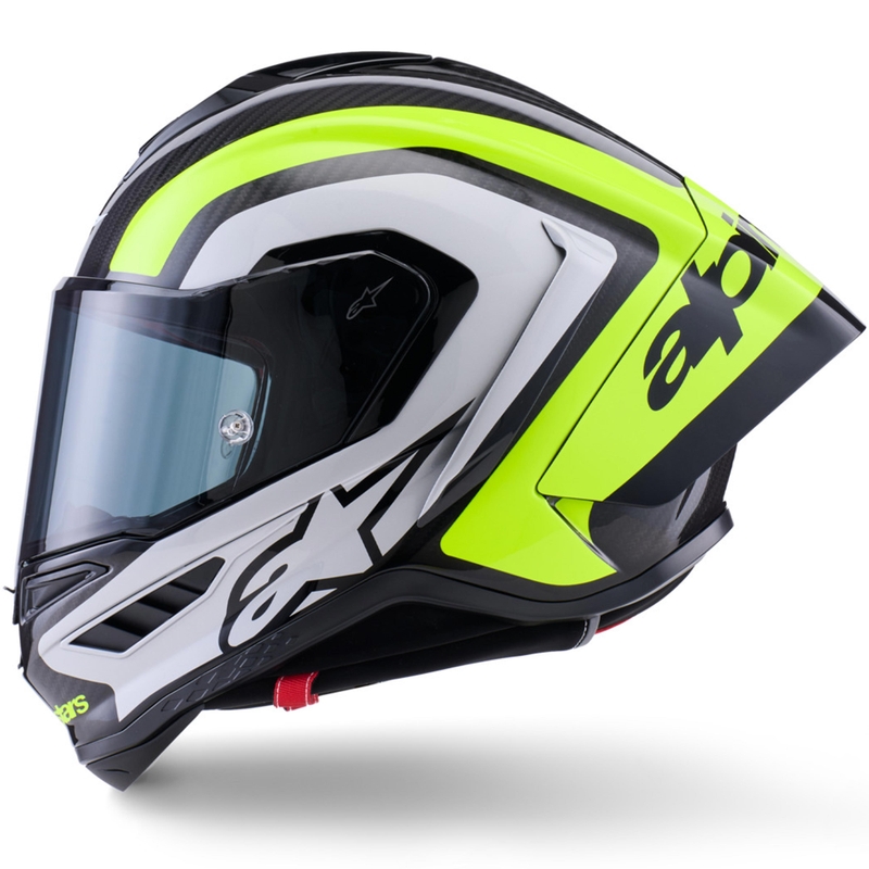 Casco integral de moto Alpinestars Supertech R10 Arius negro-amarillo fluorescente-blanco