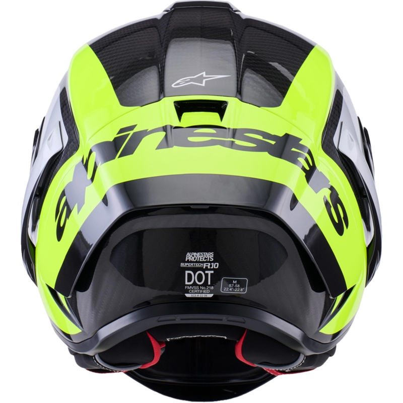 Casco integral de moto Alpinestars Supertech R10 Arius negro-amarillo fluorescente-blanco