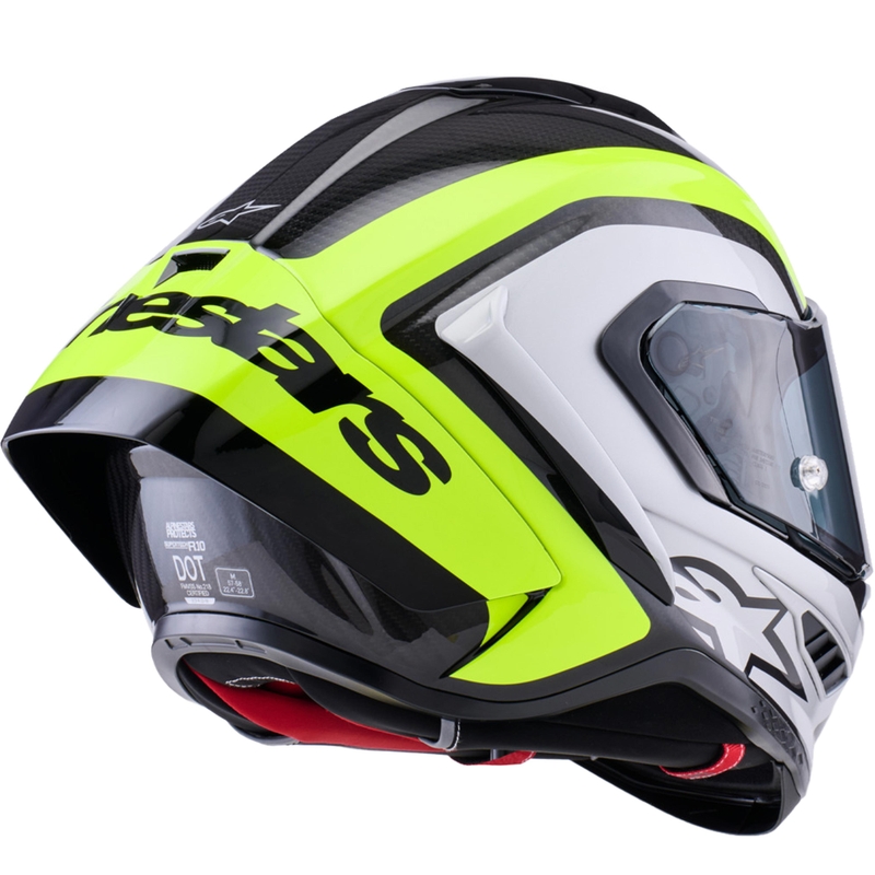 Casco integral de moto Alpinestars Supertech R10 Arius negro-amarillo fluorescente-blanco