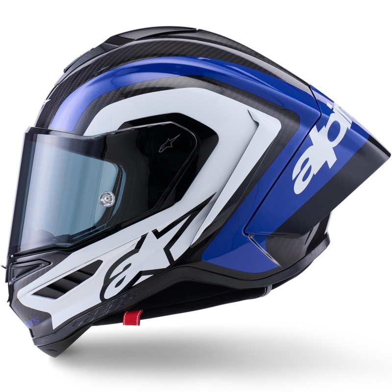 Casco integral de moto Alpinestars Supertech R10 Arius negro-azul-blanco