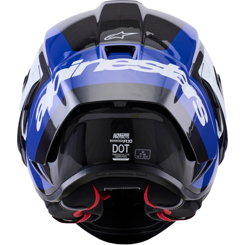 Casco integral de moto Alpinestars Supertech R10 Arius negro-azul-blanco