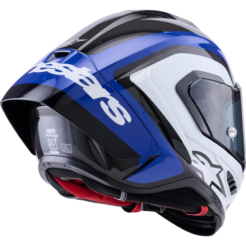 Casco integral de moto Alpinestars Supertech R10 Arius negro-azul-blanco