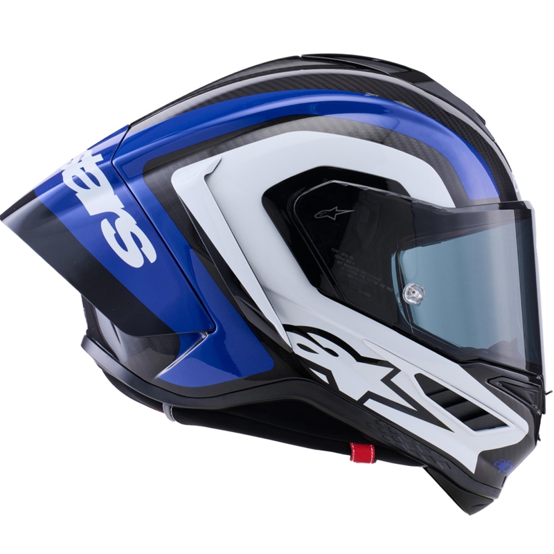 Casco integral de moto Alpinestars Supertech R10 Arius negro-azul-blanco