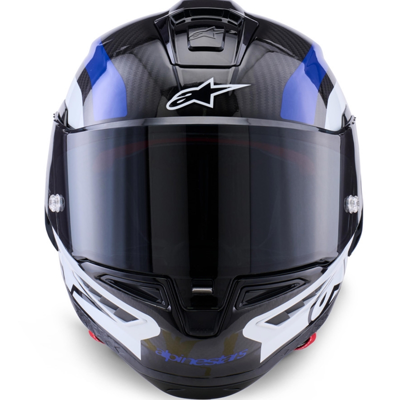 Casco integral de moto Alpinestars Supertech R10 Arius negro-azul-blanco