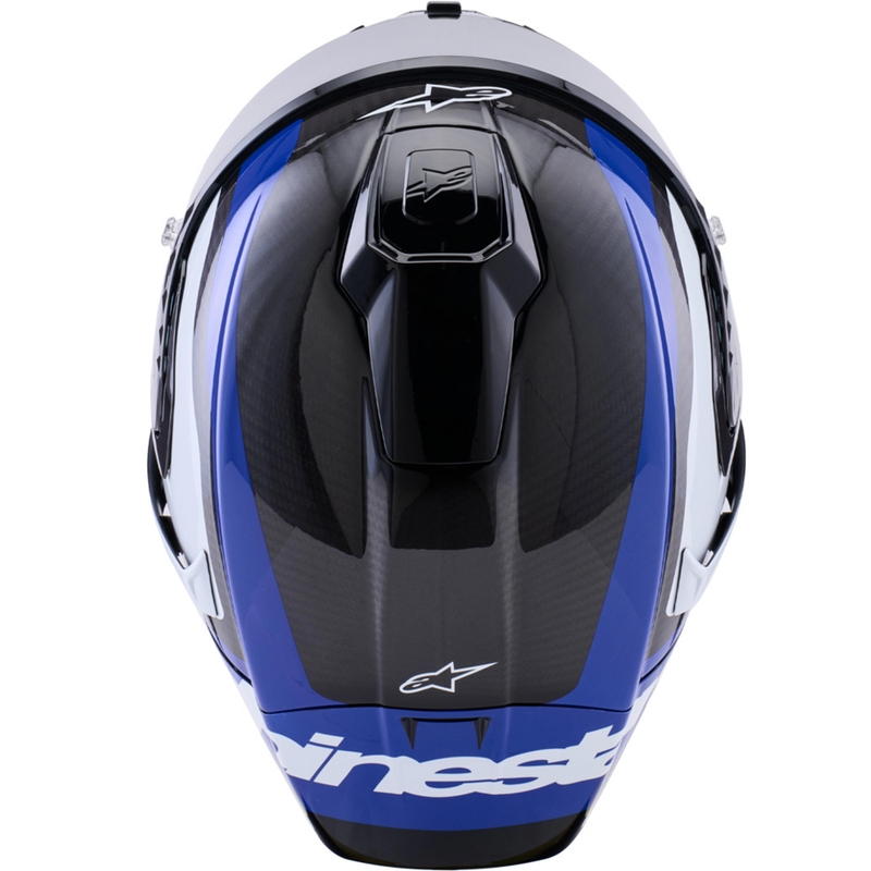 Casco integral de moto Alpinestars Supertech R10 Arius negro-azul-blanco