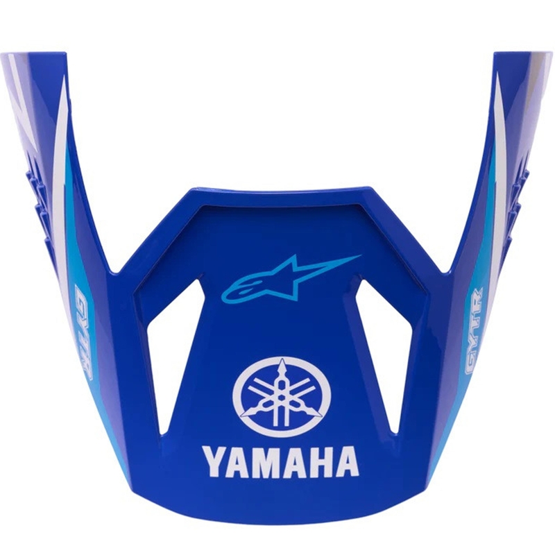Visera para cascos de moto infantiles Alpinestars S-M3 Yamaha colección azul-blanco