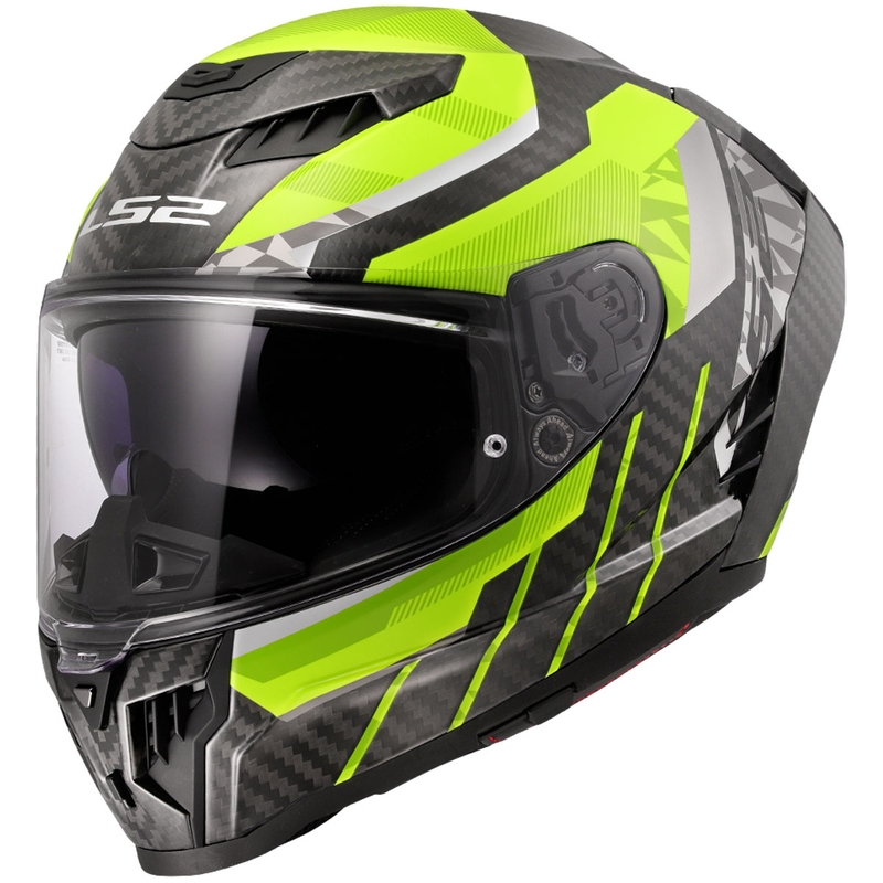 Casco integral para moto LS2 FF807 Dragon Trax amarillo fluo