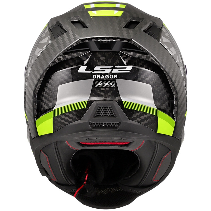 Casco integral para moto LS2 FF807 Dragon Trax amarillo fluo