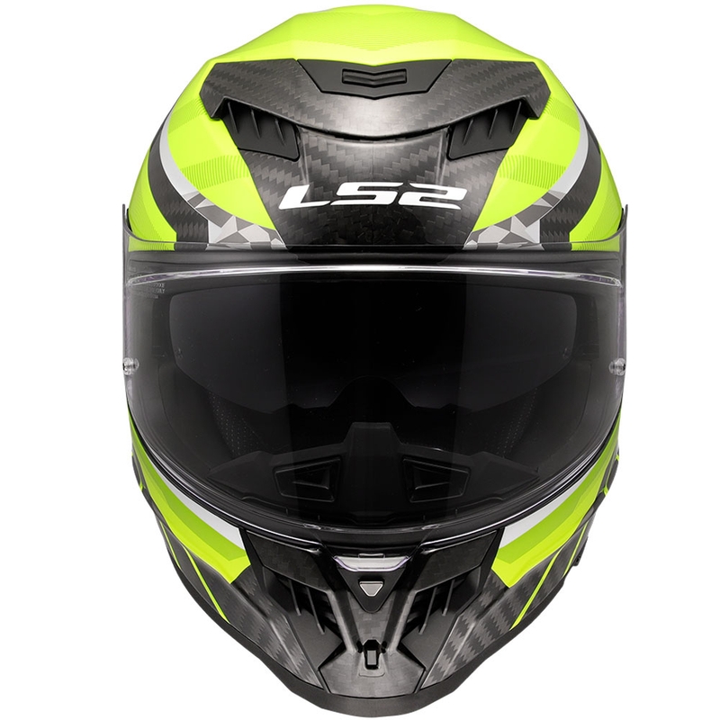 Casco integral para moto LS2 FF807 Dragon Trax amarillo fluo