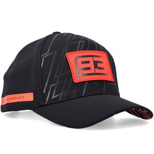 Gorra técnica de béisbol Ducati Marc Marquez 93 con parche negro