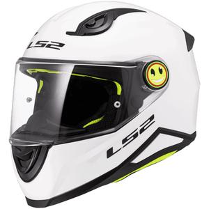 Casco integral de motocicleta para niños LS2 FF812 Blanco sólido brillante