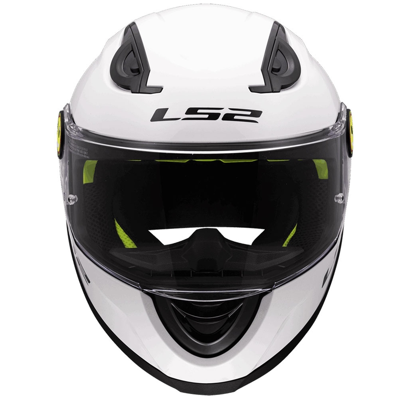 Casco integral de motocicleta para niños LS2 FF812 Blanco sólido brillante