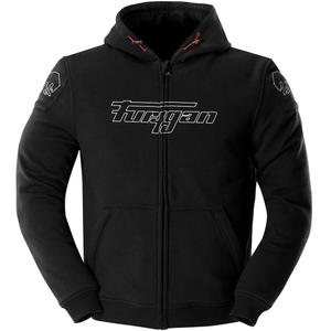 Sudadera de moto Furygan Livio X Kevlar® en blanco y negro.