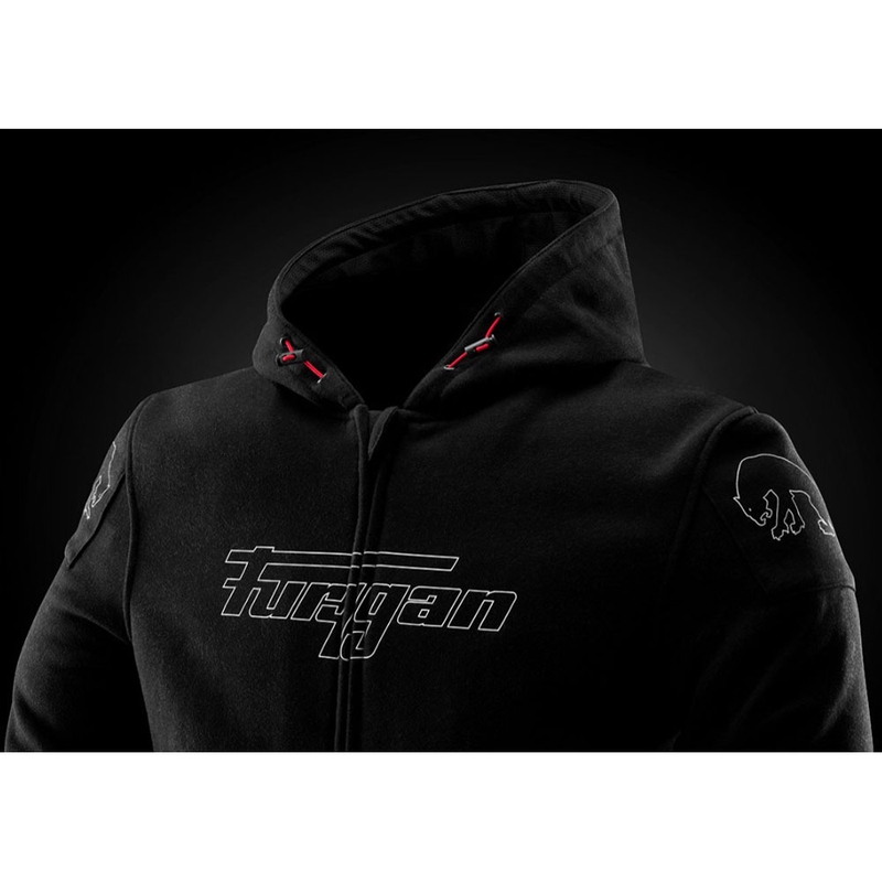 Chaqueta de moto Furygan Livio X Kevlar® negra y blanca