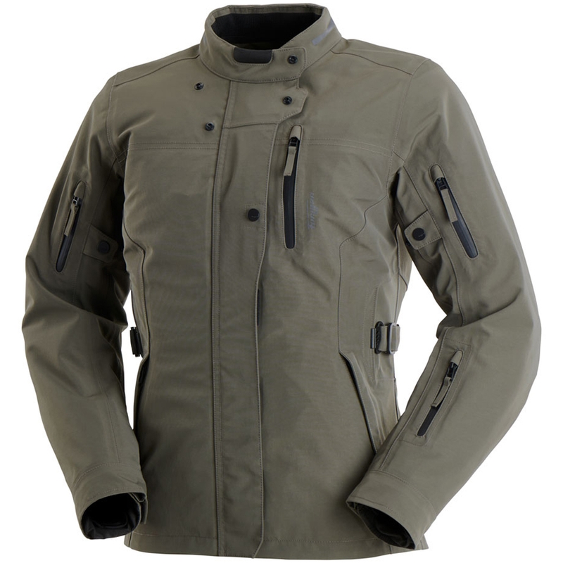 Chaqueta de moto Furygan Sarah Trooper para mujer, color verde caqui.