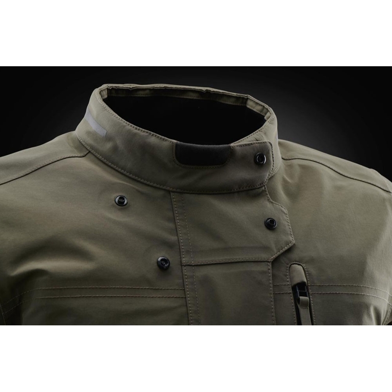 Chaqueta de moto Furygan Sarah Trooper para mujer, color verde caqui.