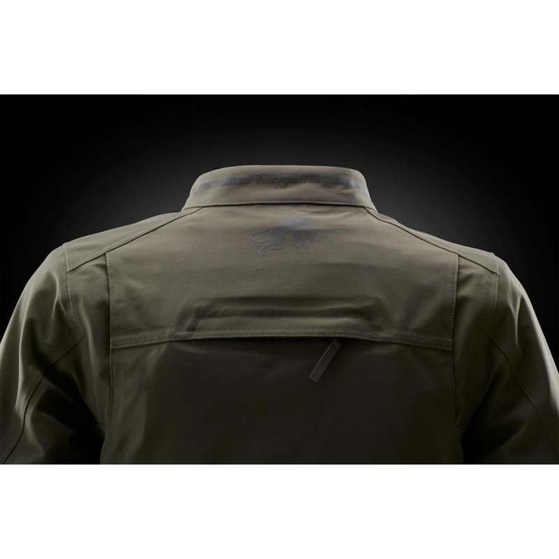 Chaqueta de moto Furygan Sarah Trooper para mujer, color verde caqui.