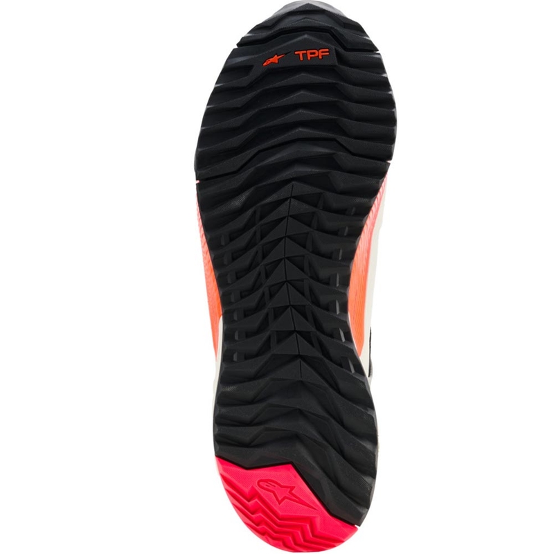 Botas de moto Alpinestars Stella CR-X Drystar para mujer en blanco, gris claro, negro y rosa fluorescente